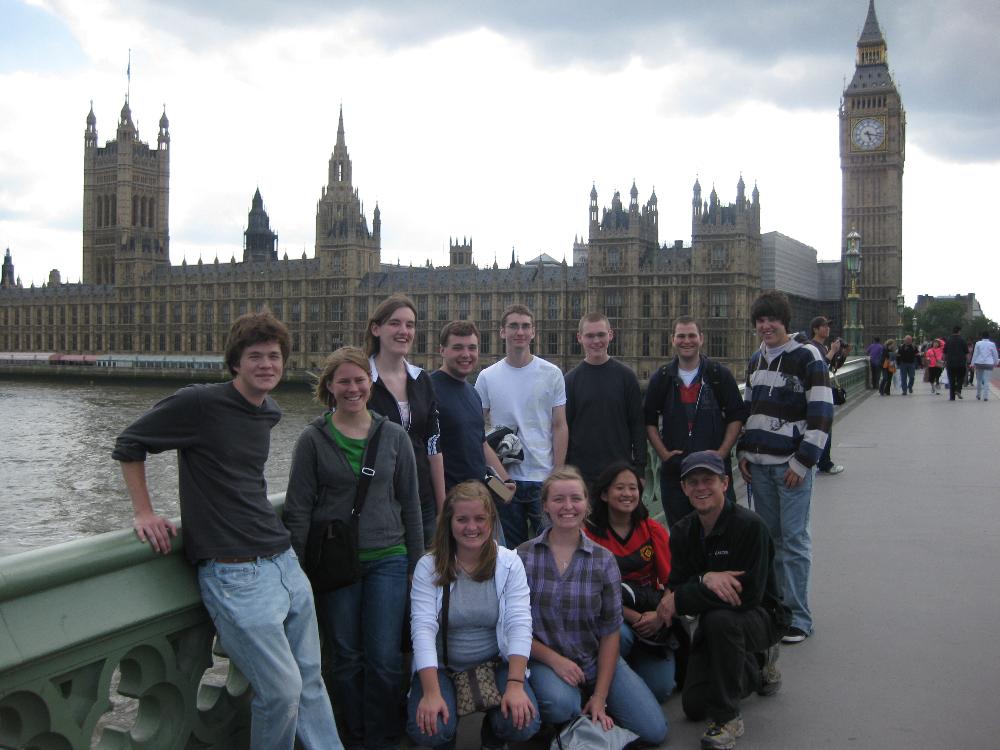 Group in front of Westminster